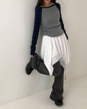 Been Color Matching Brushed Raglan T-shirt