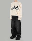 Taping line balloon jeans
