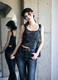 Marble Pattern Crop Top