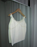 Mie Lace Terry Brushed Sleeveless
