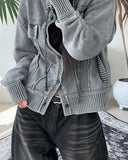 Deven Pigment Hooded Cardigan