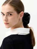 Etreve Silver Note Wave One-Touch Earrings