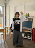 [unisex] Heroki banding string stripe color matching carpender denim pants