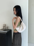 Ripped Stripe Dangara Square Crop Sleeveless
