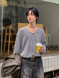Wind Mohair V-neck Knit