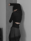 Orbe Backslit Halter Tee
