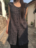 Pena Puff Check Short Sleeve Mini One Piece