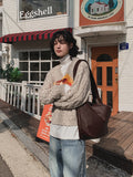 Lenny Cable Crop V-Neck Knit