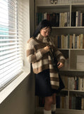 [Muffler Set] Basis Vintage Stripe Angora Knit