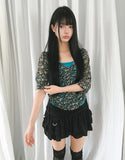 Bianca Flower Three Quarter T-shirt