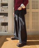 Rukia Deep Tuck Wide Slacks