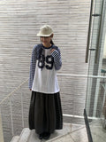 Ryan Printing Stripe Over Long Sleeve Tee