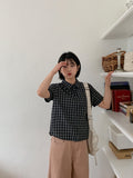 Mameli Check Crop Short Sleeve Shirt