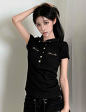 Chrome Rivet Polo T-Shirt