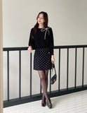 Tibel Dot Knit Mini Skirt