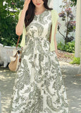 Hazel Pattern Sleeveless String One Piece