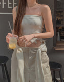 pralen damaged ribbed knit top