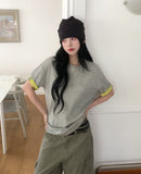 [unisex] Robben Color Matching Roll-up Short Sleeve Tee