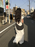 Blan Dot Shirred Half Moon Shoulder Bag