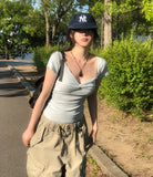 Keshi Pigment Washed Cargo Bermuda Shorts