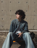 Faber slub washed wide denim