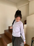 Amk Punching Snap Round Cardigan