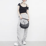 Faroan String Shirring Cropped T-shirt
