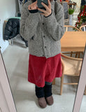 Soapt mix color wool bokashi collar cardigan