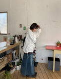 Limi denim long skirt