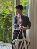 Rogen Ribbed Linen Button Cardigan