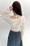 Hearts Unbalance Knit Bolero Set