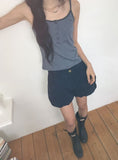 Kasumi Stripe Color Matching Button Sleeveless
