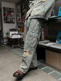 Stopper Damage Cargo Wide Denim Pants