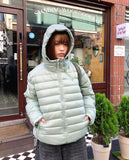 Chad Two-Way String Hood Warmer Overfit Lightweight Padding Jumper