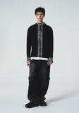 ROUGH WASHED HIGH NECK ZIP-UP CARDIGAN