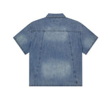 DENIM STUD HALF SHIRT