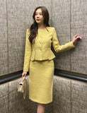 Kime Tweed Peplum Jacket