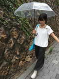 Nata Button Dot Raglan Short Sleeve Tee