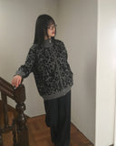 Dotty Leopard Knit Zip-Up