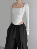 Ella Mix Square Neck Bodysuit Tee