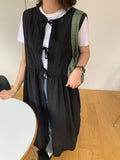 Hakun Layered Slit Ribbon Long One Piece