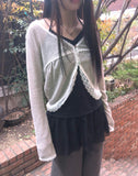 Teden Lace Linen Button Cardigan
