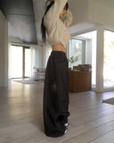 Sunb Rivet Stripe Balloon Fit Two-Way Denim Pants