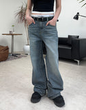 Nerit Washed Flare Denim Pants