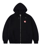 Bear Heart Embroidery Hood Zip-Up