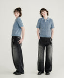 Double Block Denim Pants