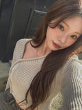 Hari unbalanced crop knit