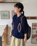 [unisex] Peulryu two-way short sleeve knit zip-up