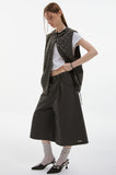 twin zipper dot hood vest