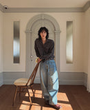Wayne Stripe Balloon Denim Pants